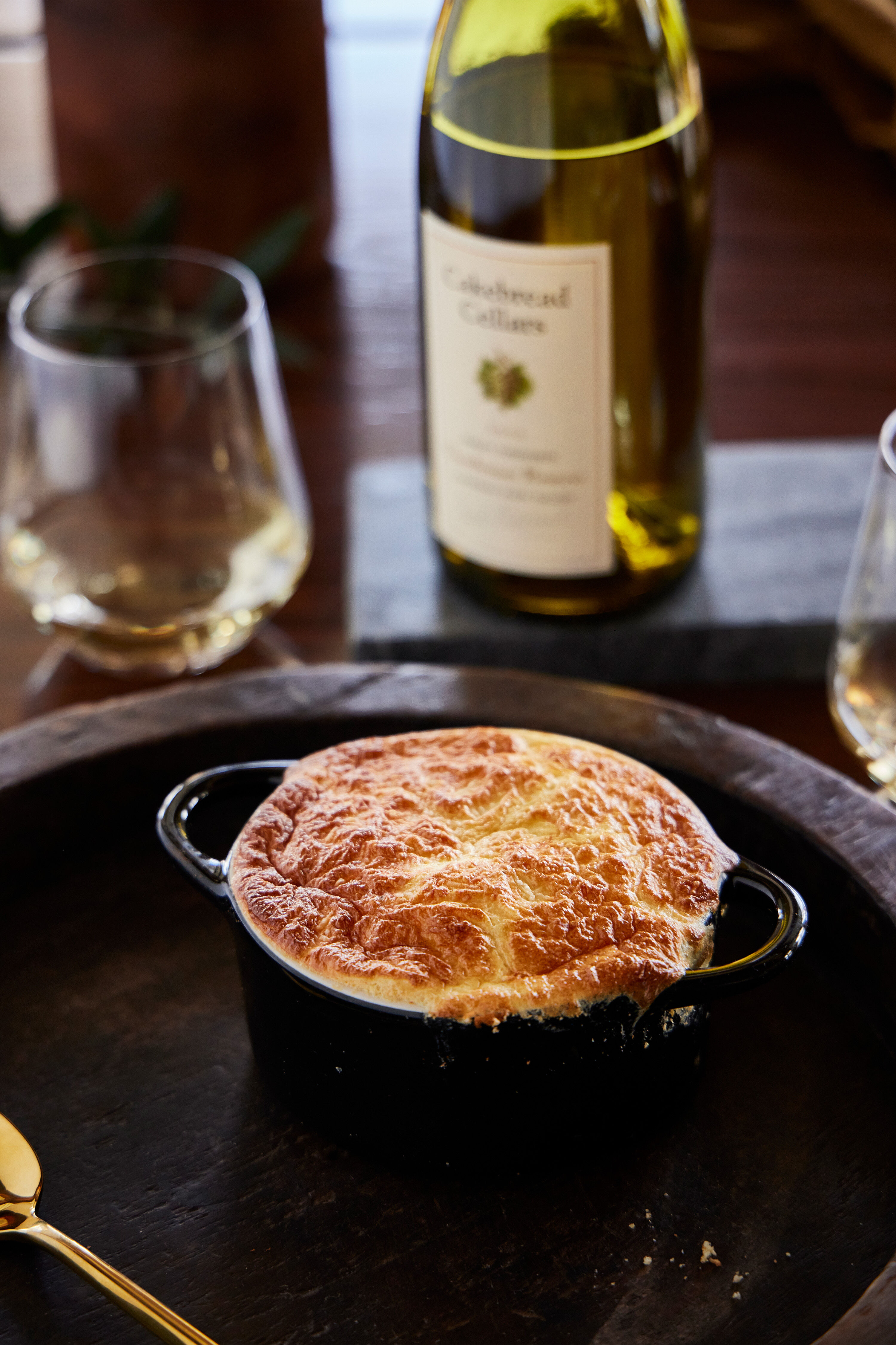 French Onion Soup with a Gruyere Cheese Souffle
